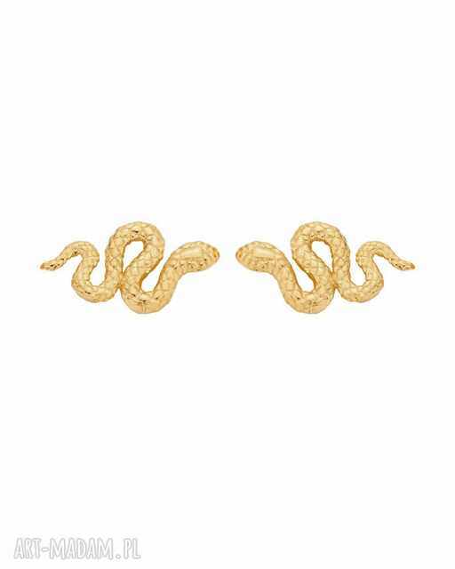Złote kolczyki węże