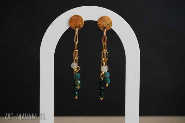 Kolczyki stal chirurgiczna - agat