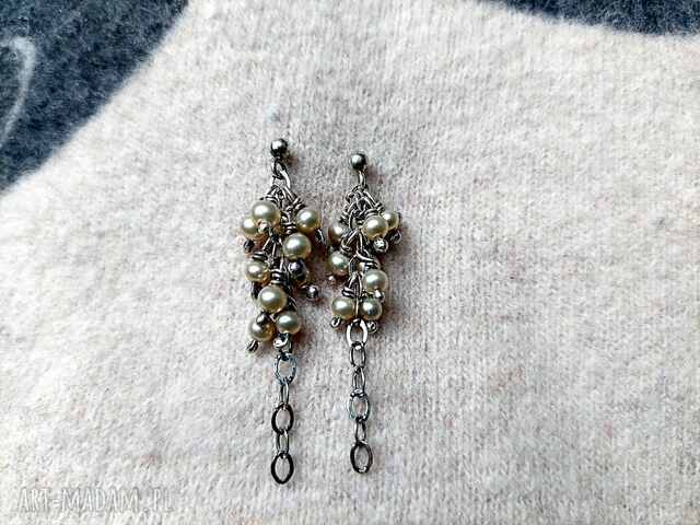 Kolczyki srebrne z perełkami