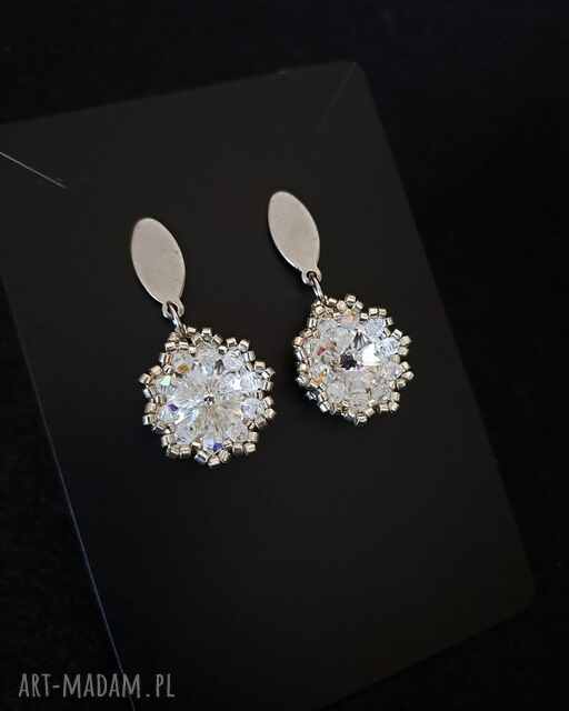 Kolczyki „Crystal Maxima” z Kryształków Preciosa i Koralików Miyuki