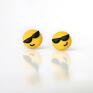 okulary słoneczne - kolczyki wkręty emoty emotikony
