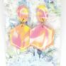 Luci and Love z pastelowe heksagony kolczyki z gliny polimerowej heksagon