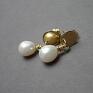 Pearls /white/ vol. 9 - kolczyki - perły naturalne stal szlachetna drobne