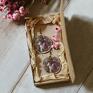 fioletowe kolczyki biżuteria w stylu retro i vintage z kwiatem wrzosu dla niej