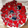 wiszące kolczyki serca czerwone serduszka ceramiczne prezent dla kobiety