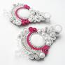 Bridal - ślubne kolczyki soutache kryształ