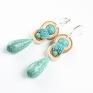 kolczyki turquoise eights eleganckie soutache