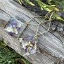 Herbarium Jewelry wyraziste fioletowe geometryczne z kwiatami w żywicy k515 kolczyki na lato
