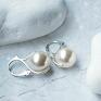 Srebrne perły swarovski - kolczyki kulki srebro z perłami