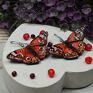 czerwone motyle - wyjątkowe kolczyki motylki