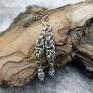 srebrne chainmaille kolczyki - kryształ górski rock