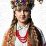 Ludowe Love folk kolczyki wiszące kwiaty folklor wzory