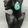 Kolczyki sutasz w kolorze emerald - soutache