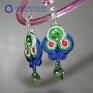 Green Forest II soutache - kolczyki swarovski