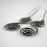 Zawijasy - srebrne kolczyki (lub klipsy) (2310 01) słowiańska minimalistyczna bizuteria