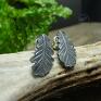 srebro leaf stud earrings vol. II srebrne