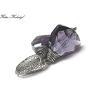 Katia i krokodyl szkło triangle violet - kolczyki srebro