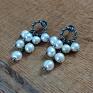 perły kolczyki - sztyfty z perłami srebro oksydowane