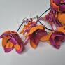 Kolczyki kwiaty lekkie w odlotowych kolorach leciutkie jak piórko i bardzo bujne box x1. Sukienka
