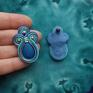 Aqua - soutache - kolczyki sutasz