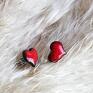 walentynki eko prezenty ceramiczne serca czerwone serduszka kolczyki damski prezent romantyczny biżuteria