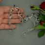 Nausznice zausznice elfie uszy wire wrapping elfa oryginalne kolczyki ametyst