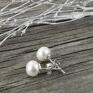 Kolczyki z naturalnych pereł - biżuteria z perłami z srebrne z perłą