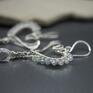 akwamaryn romantyczne, srebrne kolczyki w kształcie serca to propozycja dla wire wrapping