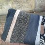 komin patchworkowy na podszewce miękki, miły, uszyty z rożnych kawałków, cześć materiałów ze skrawków z manufaktury swetrów - boho