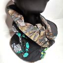 Komin patchworkowy kolorowy wciągany przez głowę rozmiar uniwersalny, połączenie różnych materiał