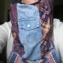 Kolorowy komin patchworkowy etno boho folk - miękki handmade na podszewce