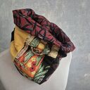 Komin miękki patchworkowy z Fridą Kahlo dla kobiet - uniwersalny i kolorowy