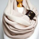 Gruby ZIMOWY bawełniany, komin szalik tuba dresowy na zimę z zapinką