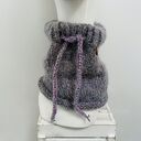 Komin otulacz ręcznie robiony alpaka jedwab