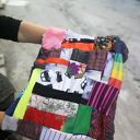 Komin patchworkowy damski z podszewką - folk boho, ręcznie szyty