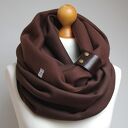 Gruby komin ZIMOWY bawełniany, komin szal szalik tuba dresowy na zimę z zapinką