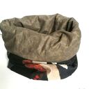 komin w kolorach ziemi handmade - wymiary 42cm na 46cm, szyty patchworkowo, cześć