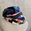 Komin oversize patchworkowy etno boho na podszewce, kolorowy box t1