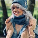 Zimowy BUFF Brudny niebieski - komin na szyję all season 