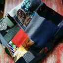Ciepły komin zimowy-jesienny-wiosenny w stylu boho, patchwork na podszewce