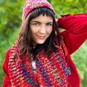 Komin MERINO 50% „Czerwienie” - ręcznie robiony