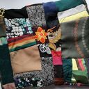 Kolorowy komin patchworkowy zero waste - handmade boho