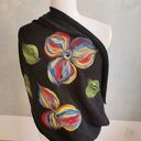 czarny bohemian etniczny ludowy miły i ciepły handmade - komin wełniany