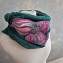 Super prezent na Dzień Mamy - ciepły komin z filcowanej wełny merynosów (tuba, handmade)