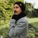 Męski mały komin MERINO „Czarny”