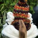 Zimowy komin handmade dla dziecka "Ciemna jesień"