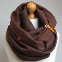 Gruby komin ZIMOWY bawełniany, komin szal szalik tuba dresowy na zimę z zapinką