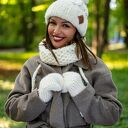 Mały komin MERINO “Beżowy ecru”