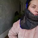 Komin miękki patchworkowy Folk Frida Etno Boho z frędzlami