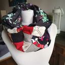 Komin patchworkowy miły i ciepły - boho etno zero waste